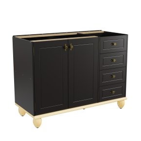 balcao retro 2 portas 4 gavetas black