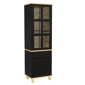 cristaleira retro 2 portas 1 gaveta black